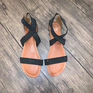 YELLOWBOX Studded Sandals Black With Silver Studs Size 8.5